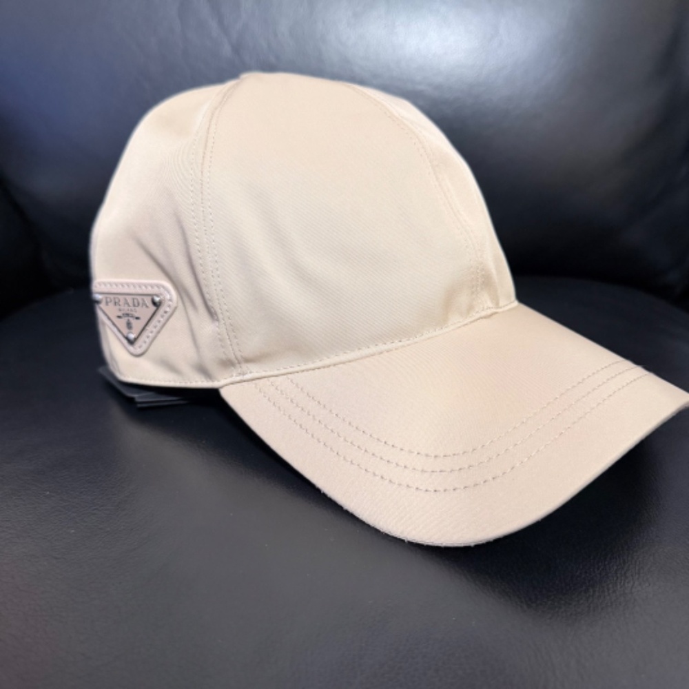 NEW PRADA RE-NYLON BASEBALL CAP HAT UNISEX LOGO ADJUSTABLE